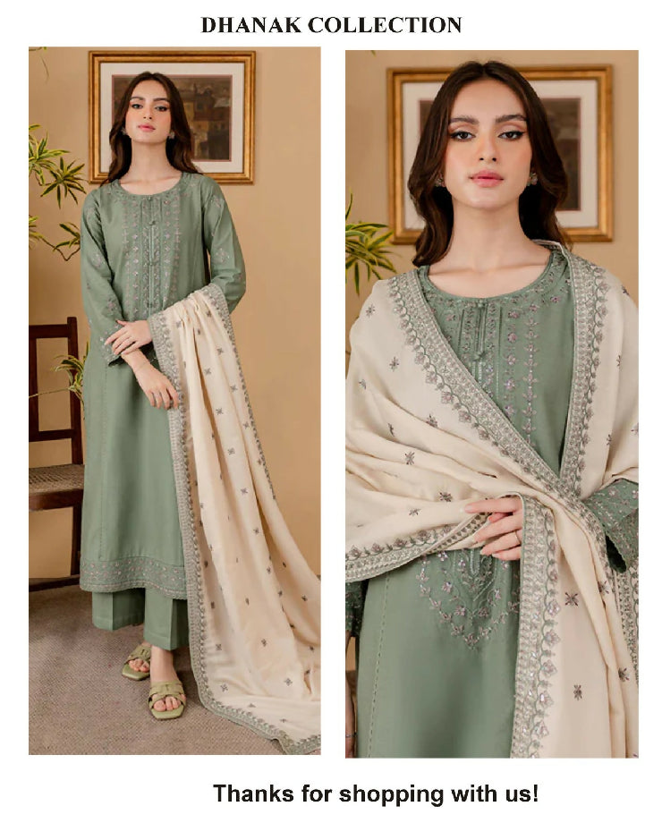 ?? *DHANAK 3PC* ?? *MOST HIT* LUXURY WINTER COLLECTION 2025 *? *FABRIC* DHANAK