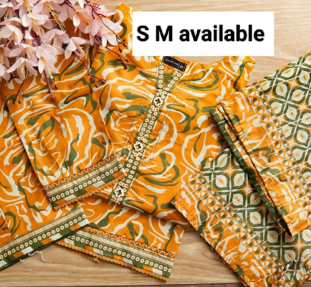 Printed lawn 3 piece stitched