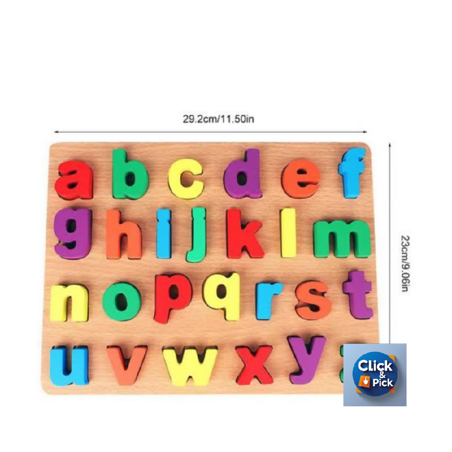 3 Wooden Alphabet Learning Boards (Urdu • English • Maths)