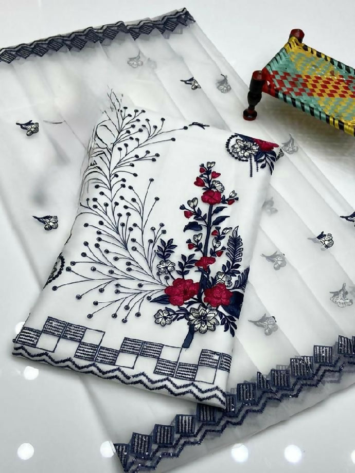 LUXURY KHADDI NET EMBROIDERED COLLECTION FOR Women