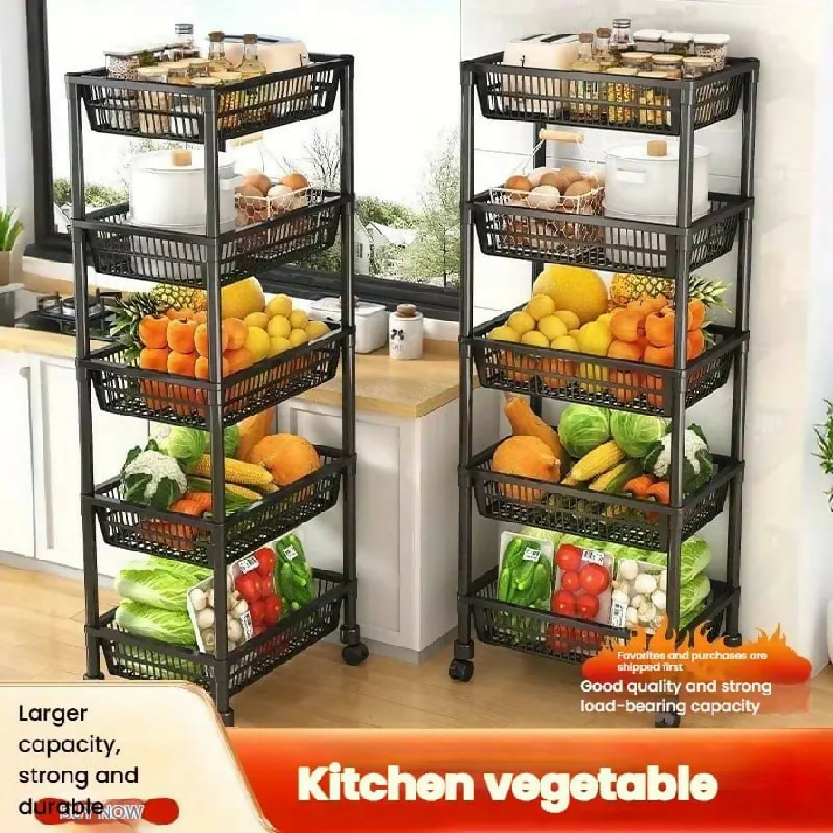Kitchen shelf trolley