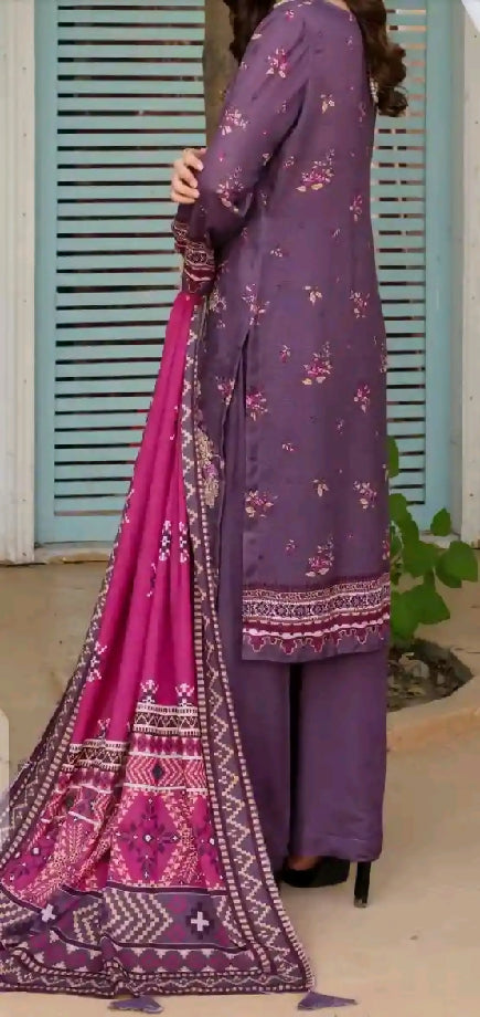 Winter stuff unstitch dress for ladies