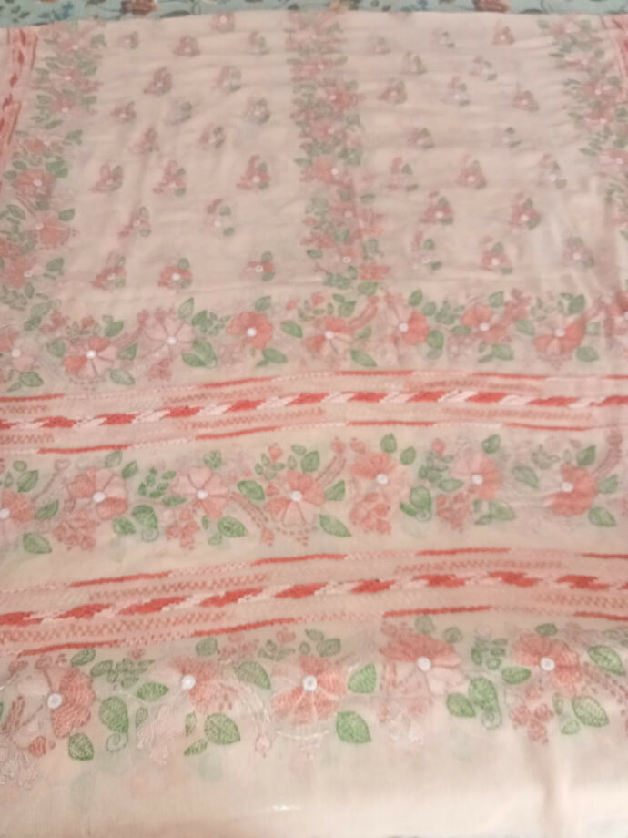 2piece bamber shafoon suit kacha kaam with tarkashi