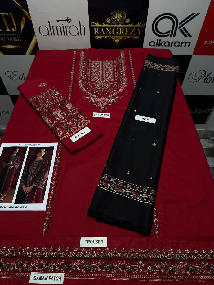 ?? *DHANAK 3PC* ?? *MOST HIT* LUXURY WINTER COLLECTION 2025 ? *FABRIC* DHANAK