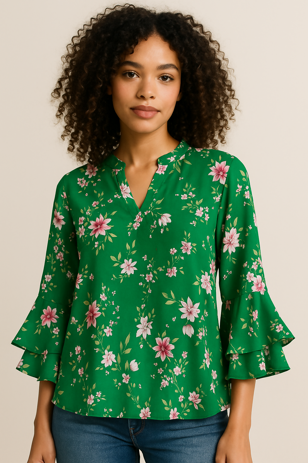 20250805_0852_Floral Blouse Display_remix_01k1w5kpt2ese9mdqz0s7p7gyn