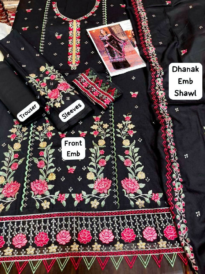 Luxury Heavy Embroidered Dhanak Winter collection