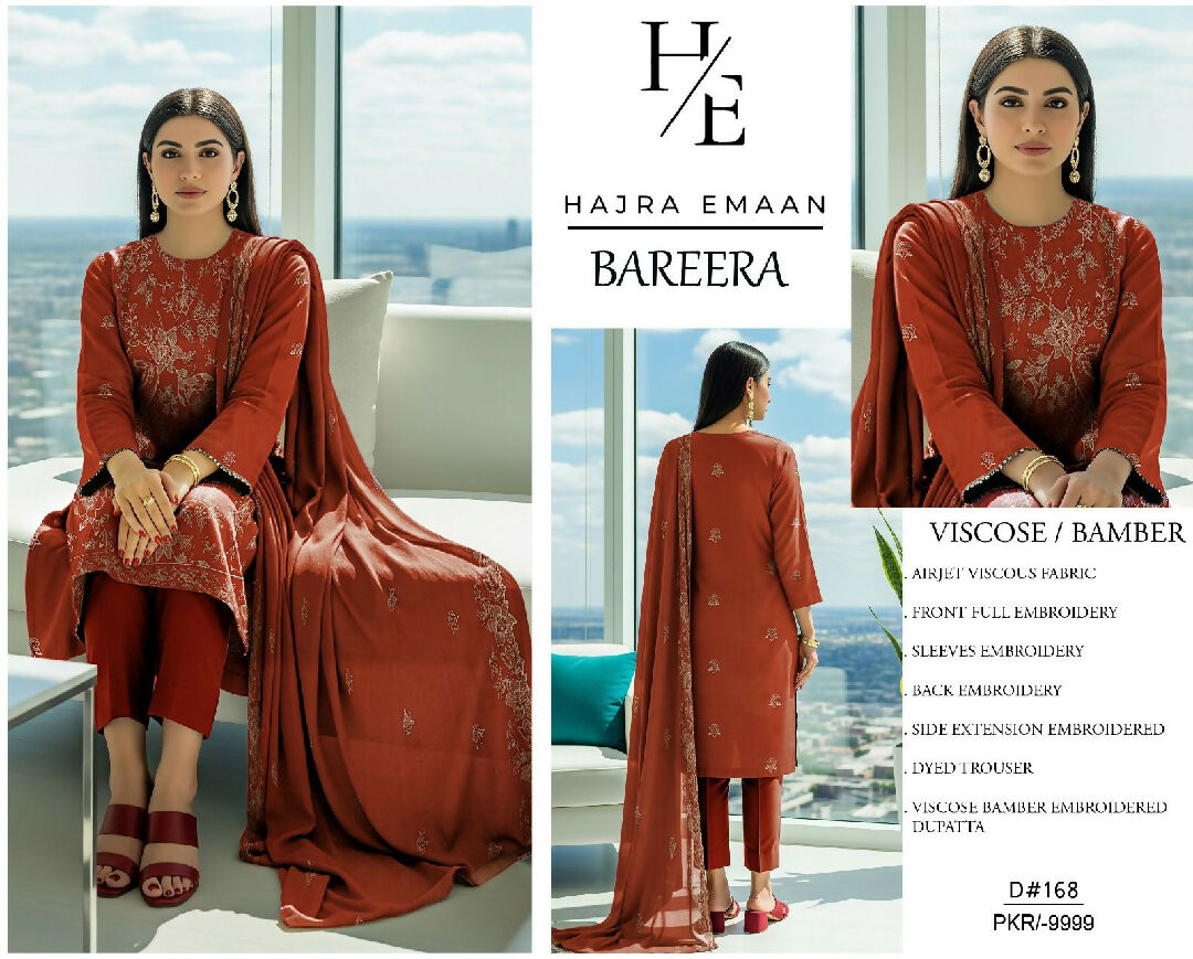 Winter collection 2025 3pcs embroidered