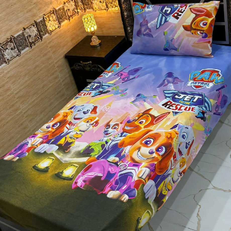 4pc cotton single pair bedsheet