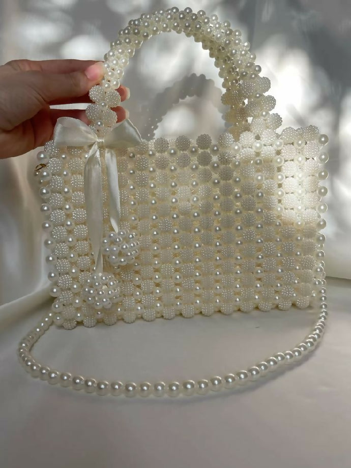 Elegant Berry Beaded Bag