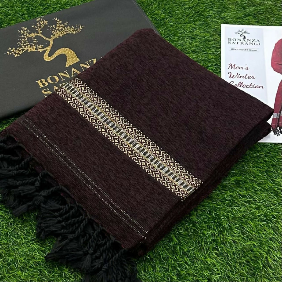 Bonanza Satrangi Men velvet shawl