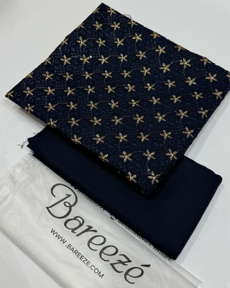 Embroidered Dhanak Two Piece