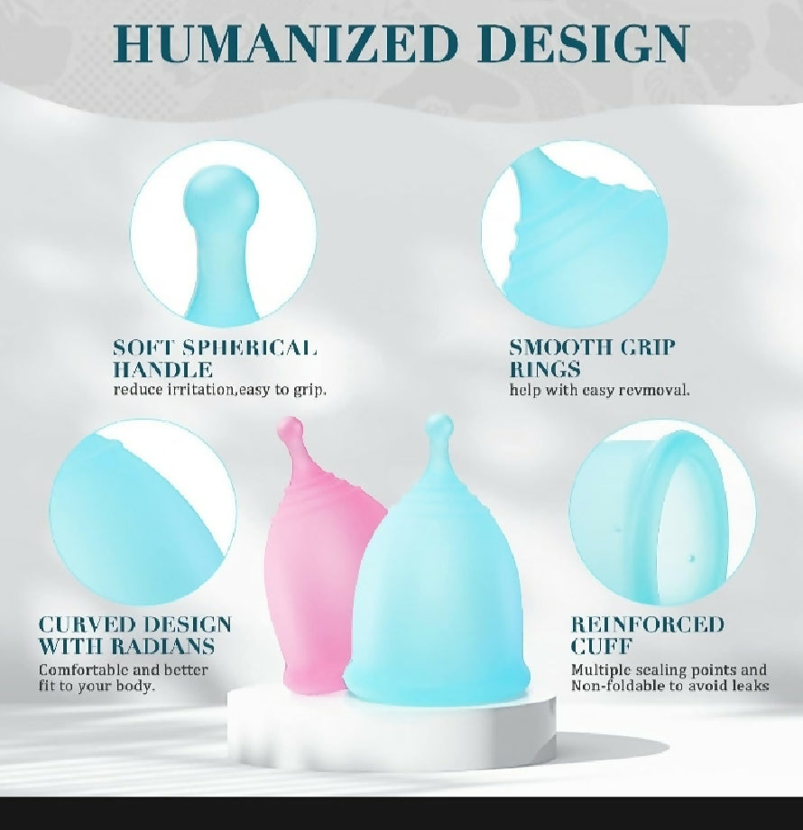 Reusable Medical Grade Silicone Menstrual Cup – Soft & Comfortable Period Care