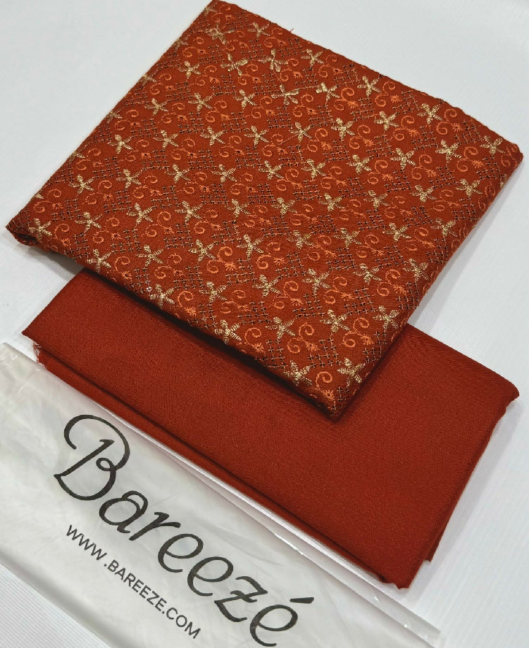 Embroidered Dhanak Two Piece