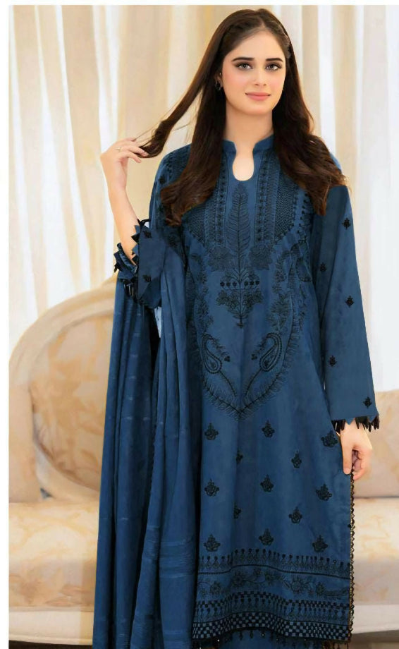 3 piece unstitched embroidered suit