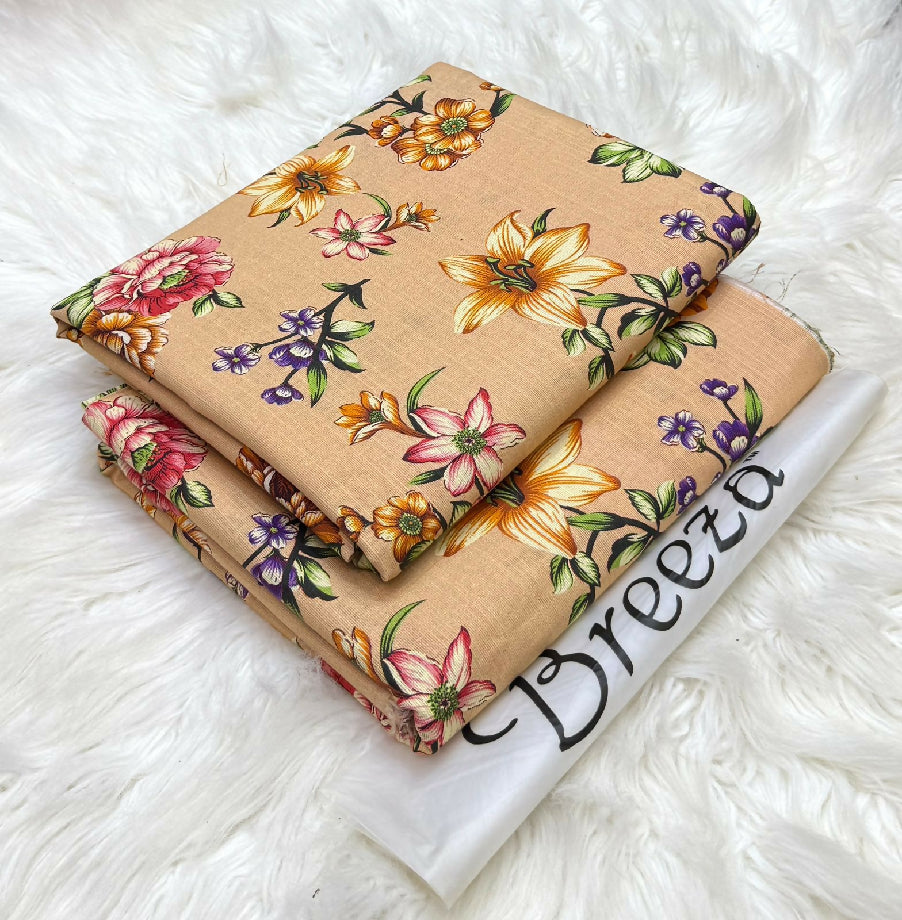 Unstitched Printed Khaddar Two Piece