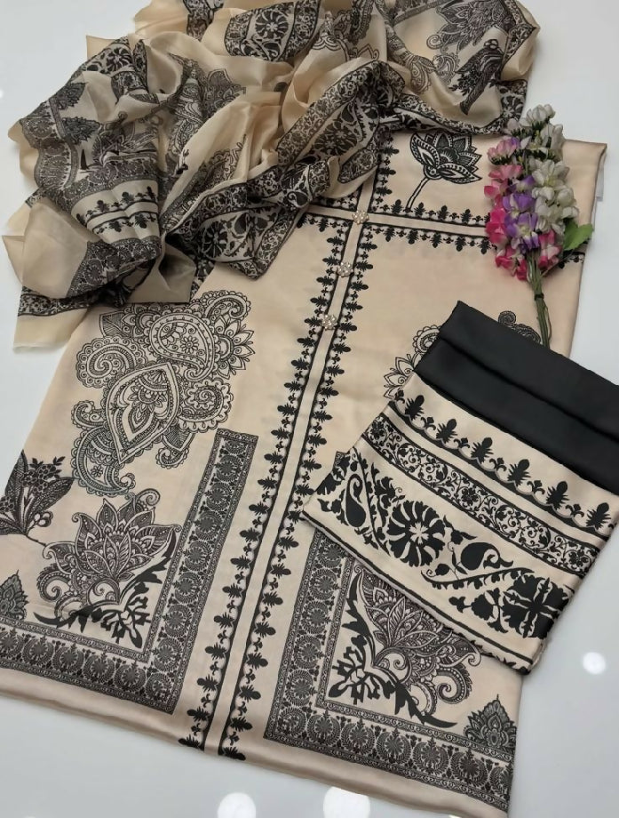 3PC Shamooz Silk Suit