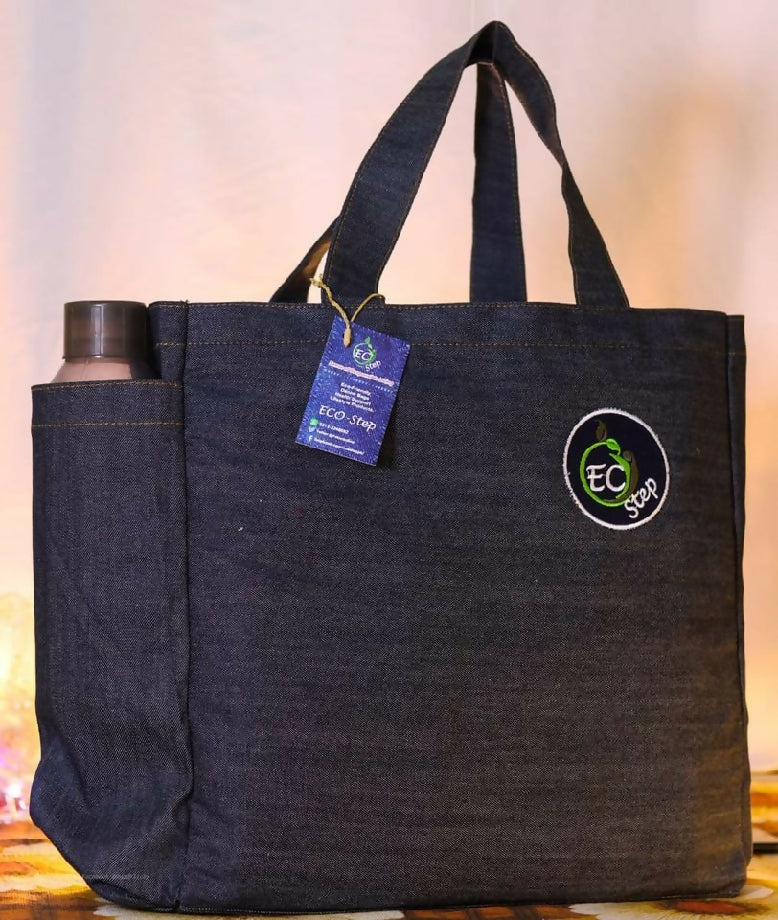 Eco Step Large Denim Grocery Bag