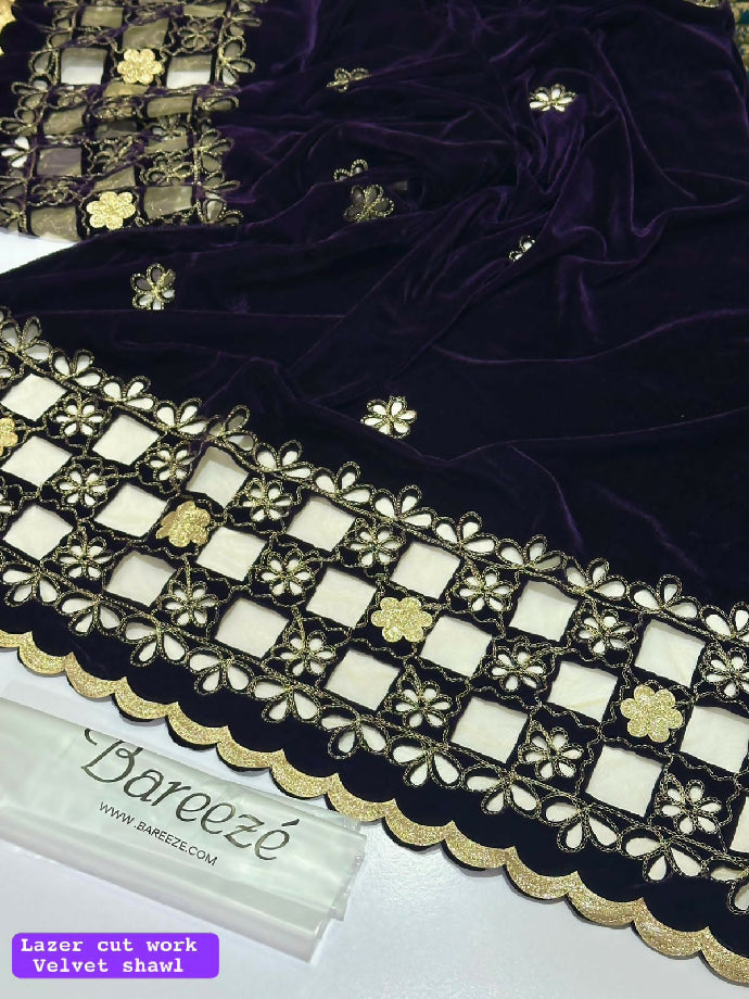 Bareeze velvet shawl