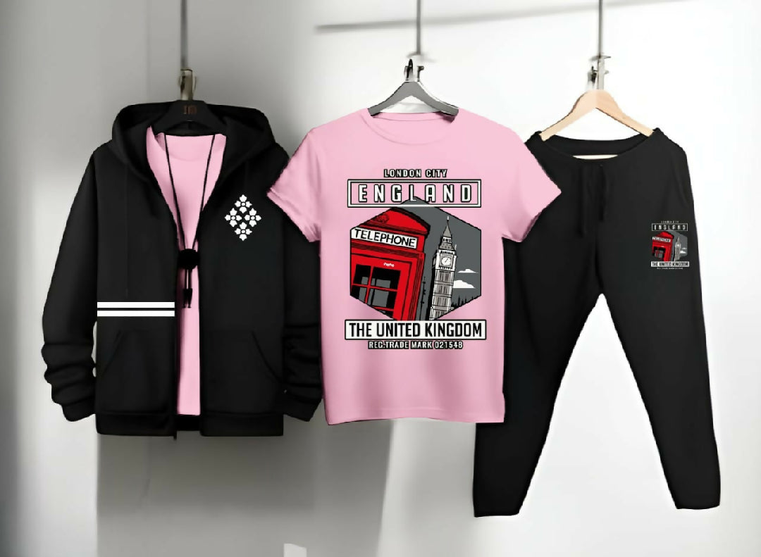 3pc fleece jackets suit for boys