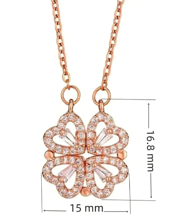 Four hearts magnetic necklace