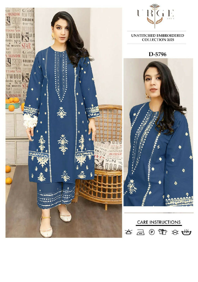 Winter most wanted embroidered premium quality dhanak stuff 2pc suit