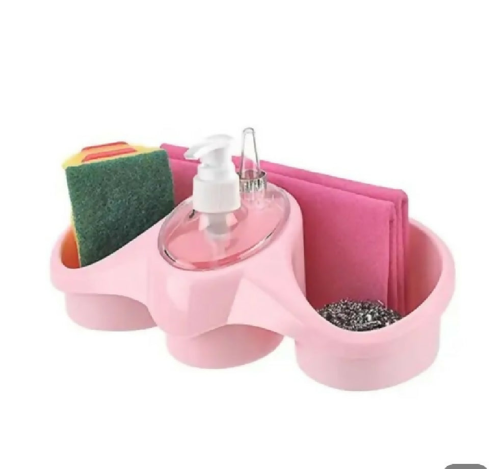 Elevate your kitchen with our 3 in 1 soap dispenser and sponge holder