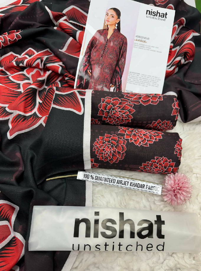 Nishat printed khaddar 3piece suit