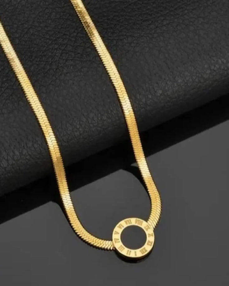 Roman numeral necklace