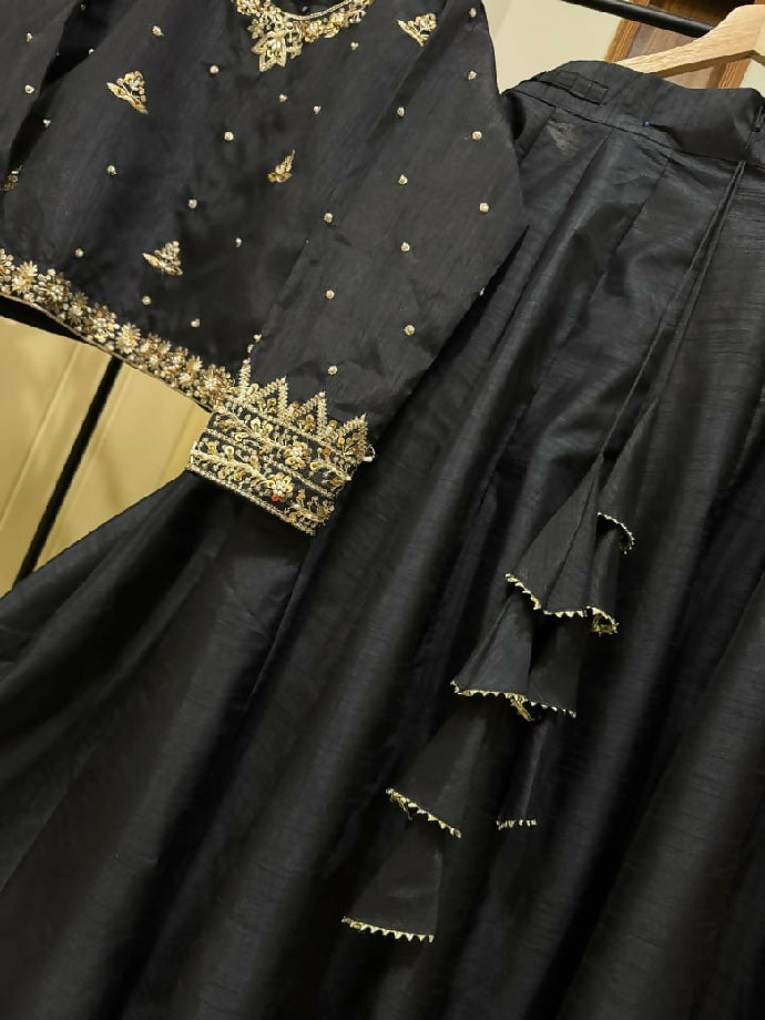 Pure raw silk lehnga choli