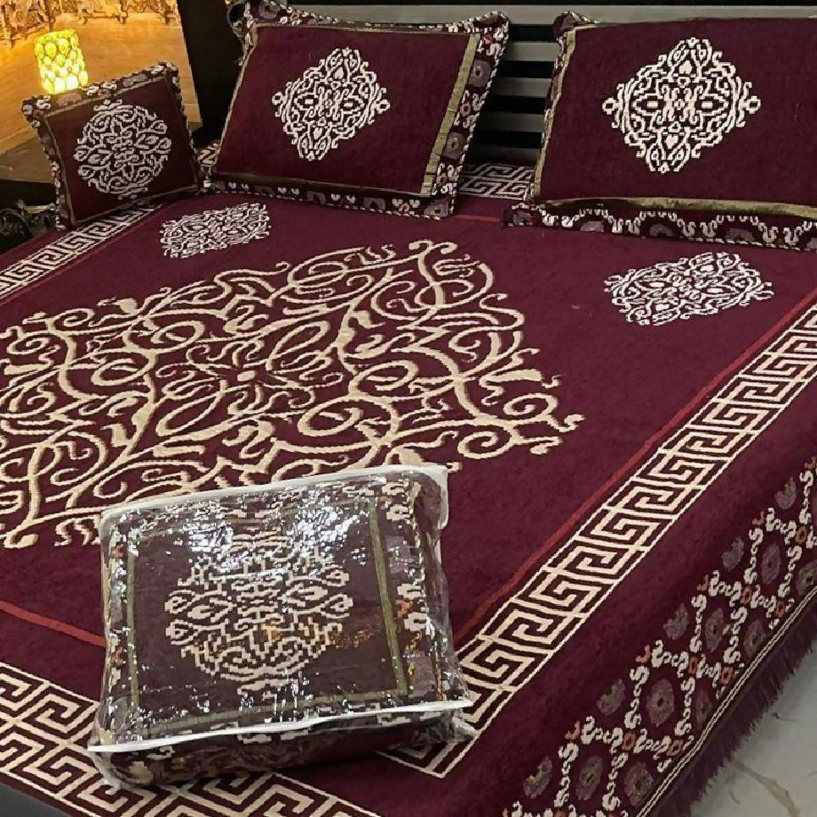 Valvet Jaquard Bedsheets king size