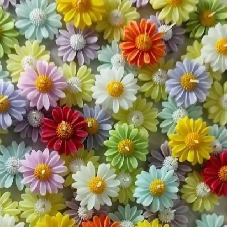Daisy flower scented candle