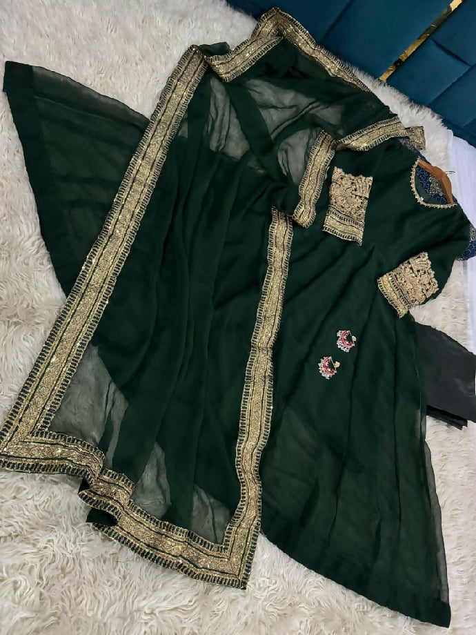 Chiffon Embroidered Maxi