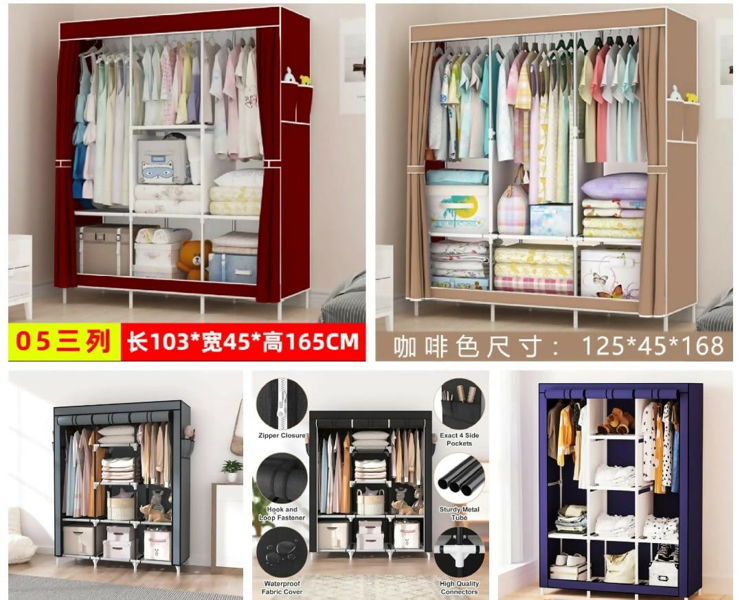 Non-Woven Cloth Folding Portable Wardrobe – Clothing Storage Cabinet