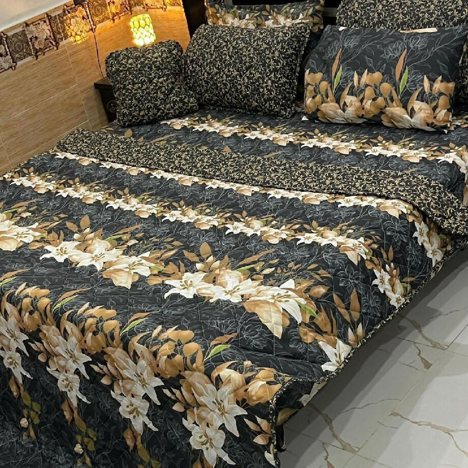 7pc printed comforter set bedsheets