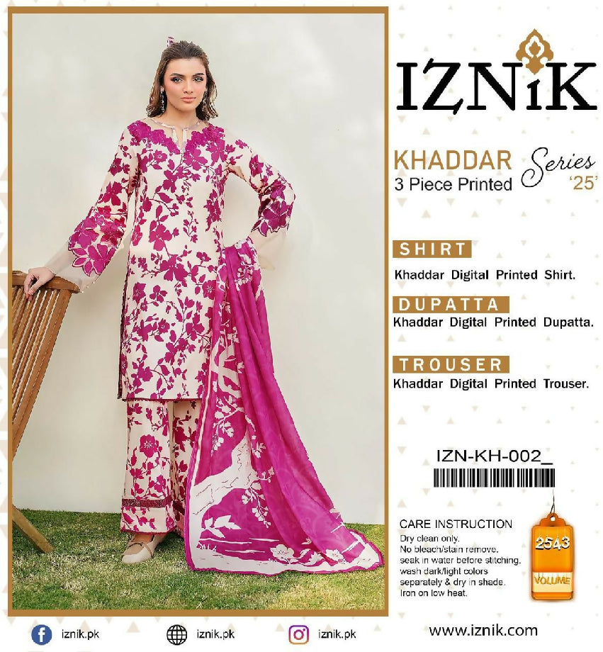 Ladies Suit khaddar printed unstitched 3pc✓
