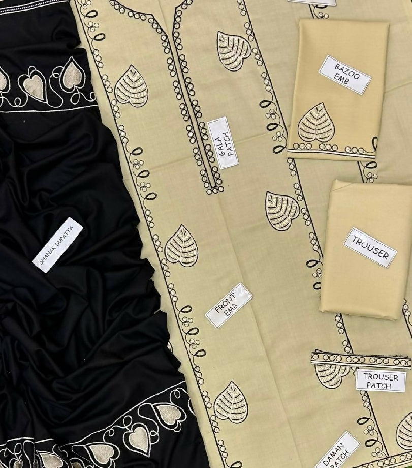 Dhansk embroidery unstiched dress