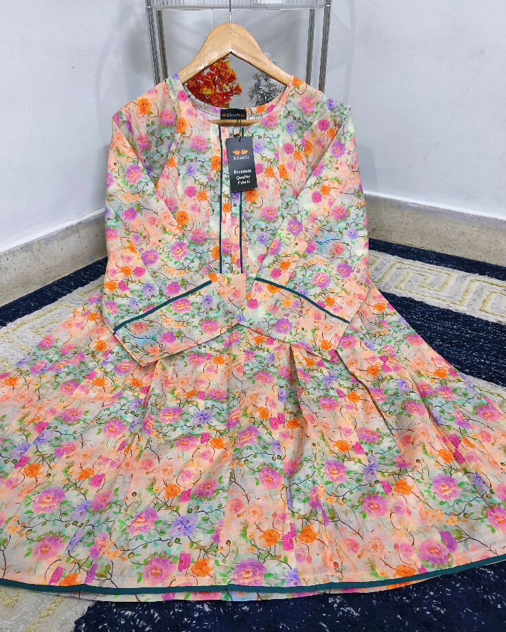 ORIGNAL KHAADI NEW PRINTS STITCHED FROCK*