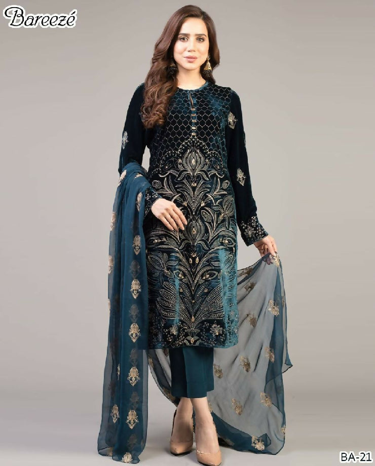 Winter collection 2025 3pcs embroidered