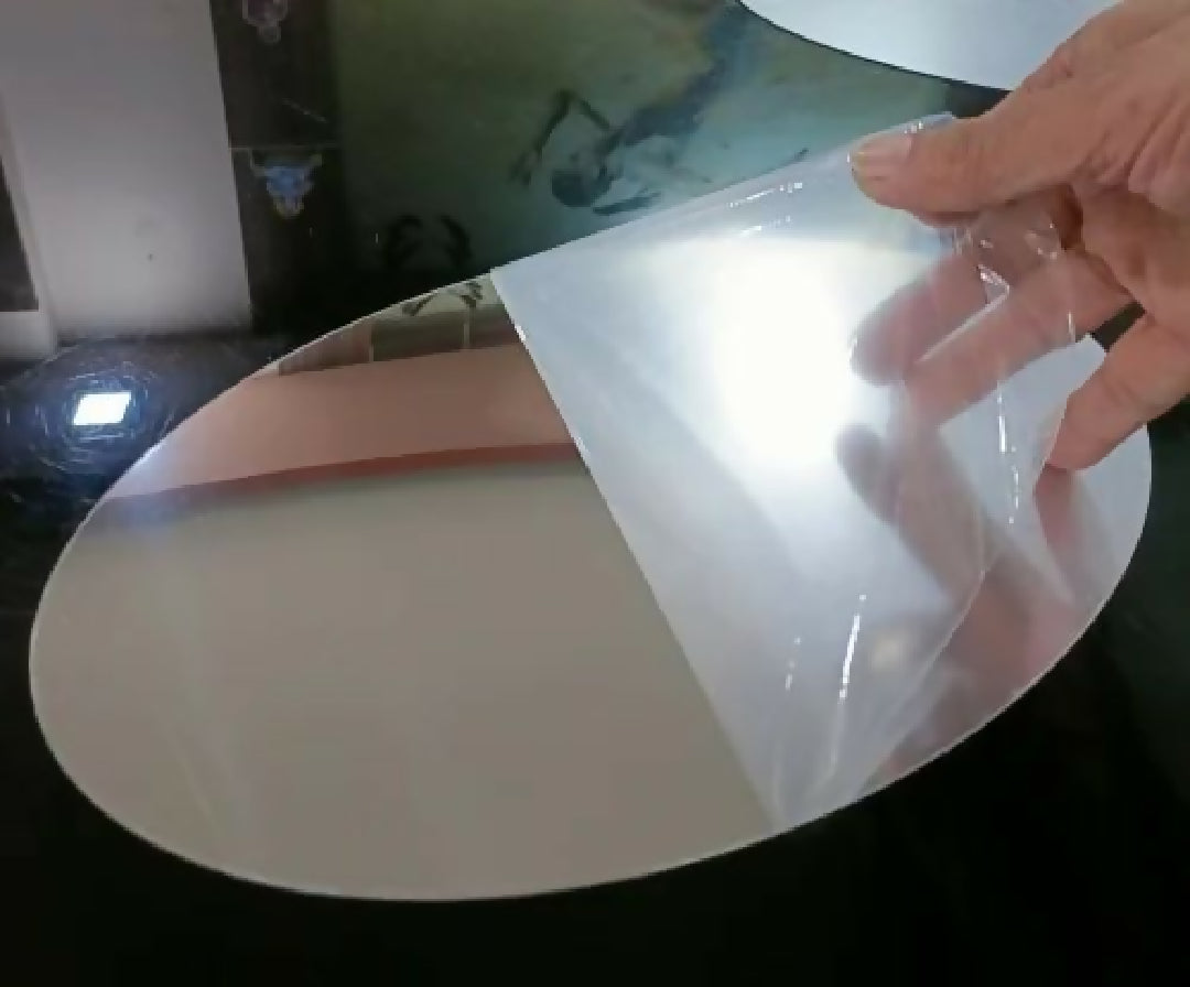 Oval Shape Flexible Self Adhesive Non-Glass Mirror Sticker