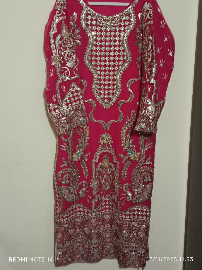 Pink long fancy dress