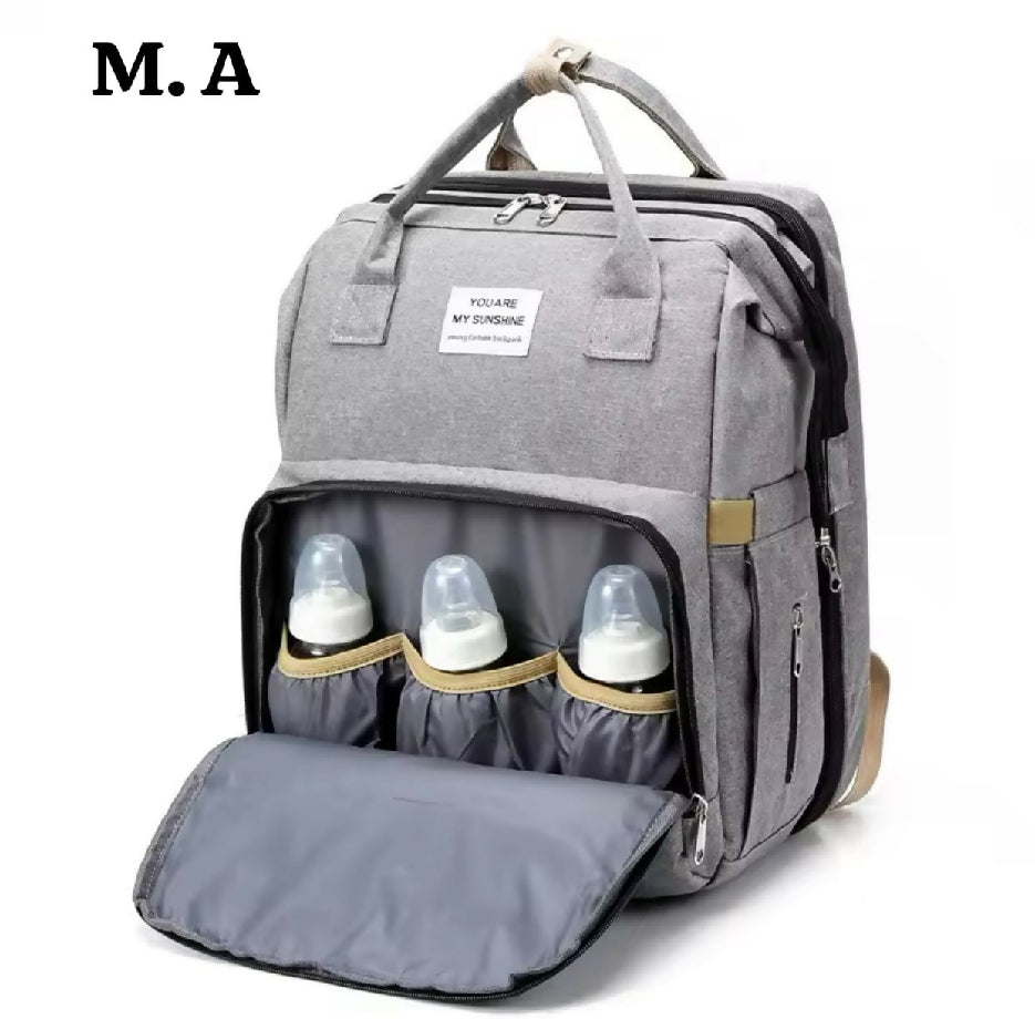 Bag ? 2 in 1 Branded Traveling High Quality mother baby bag ? ✨ Too Much capacity ✨ Use : traveling' picnic ✨ High Quality ✨ Size : big size ✨ 2 colour ✨ Easy to Carry ✨ Light Weight