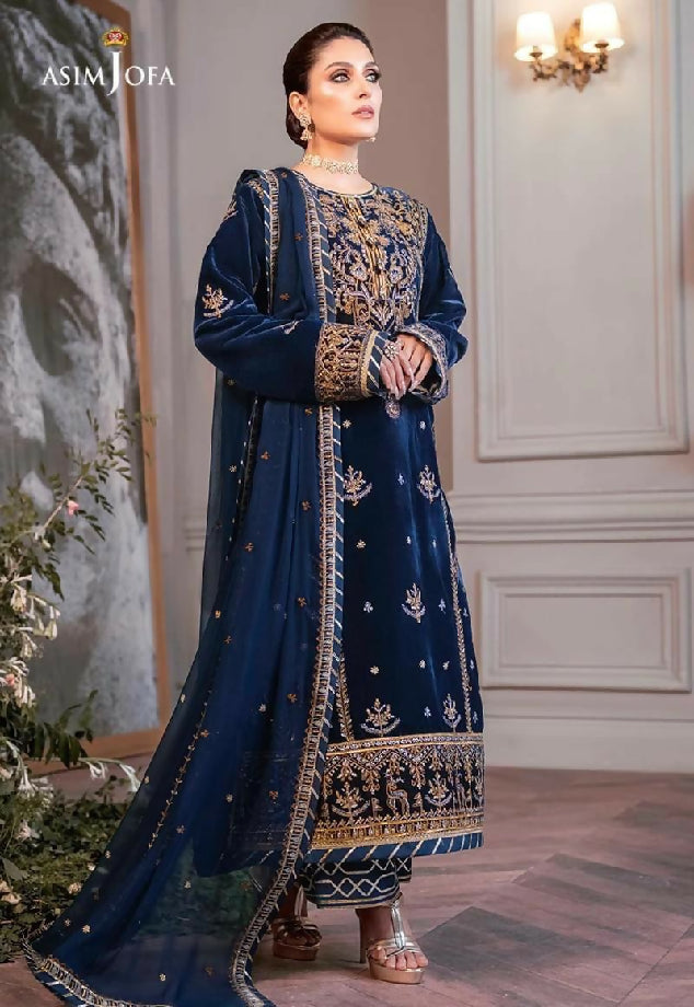 Asim jofa Velvet fully embroidered premium quality suits