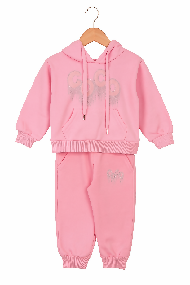 Pink Hoodie track suit for Girls