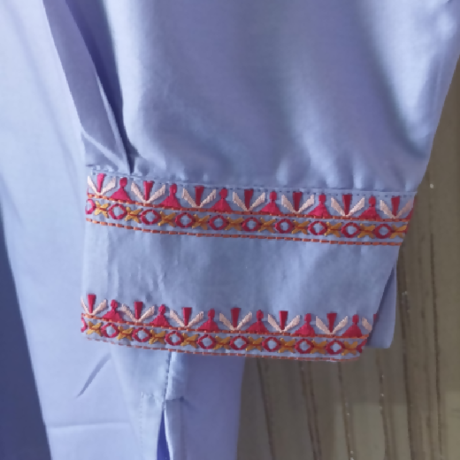 Pastel Lavender Embroidered 2-Piece Trouser Suit