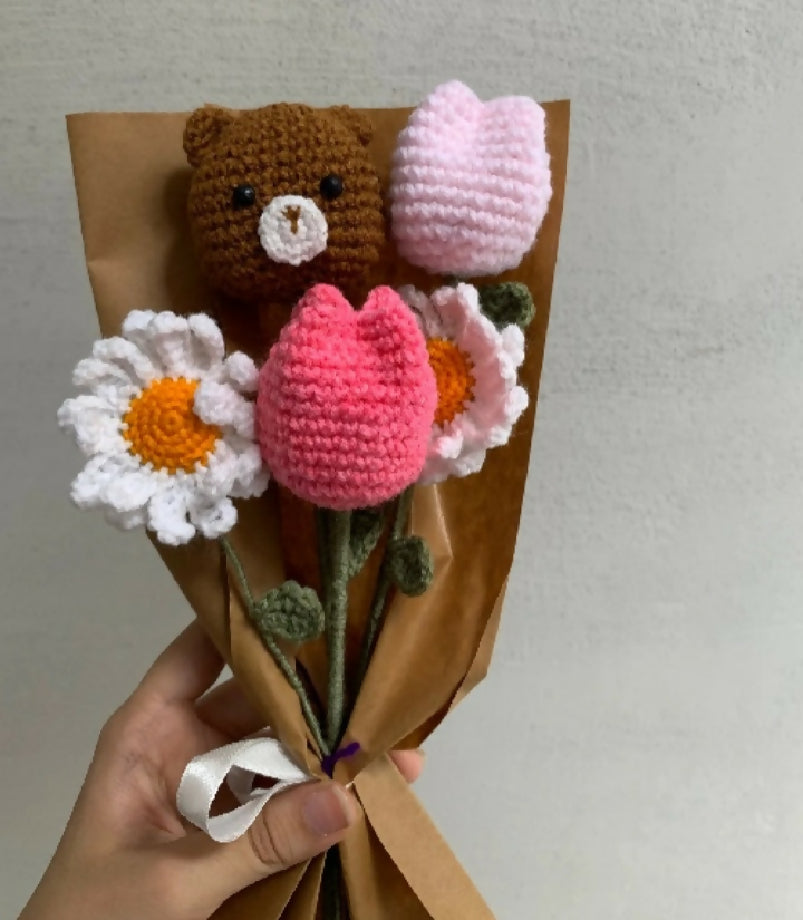 Crochet flower bouquet