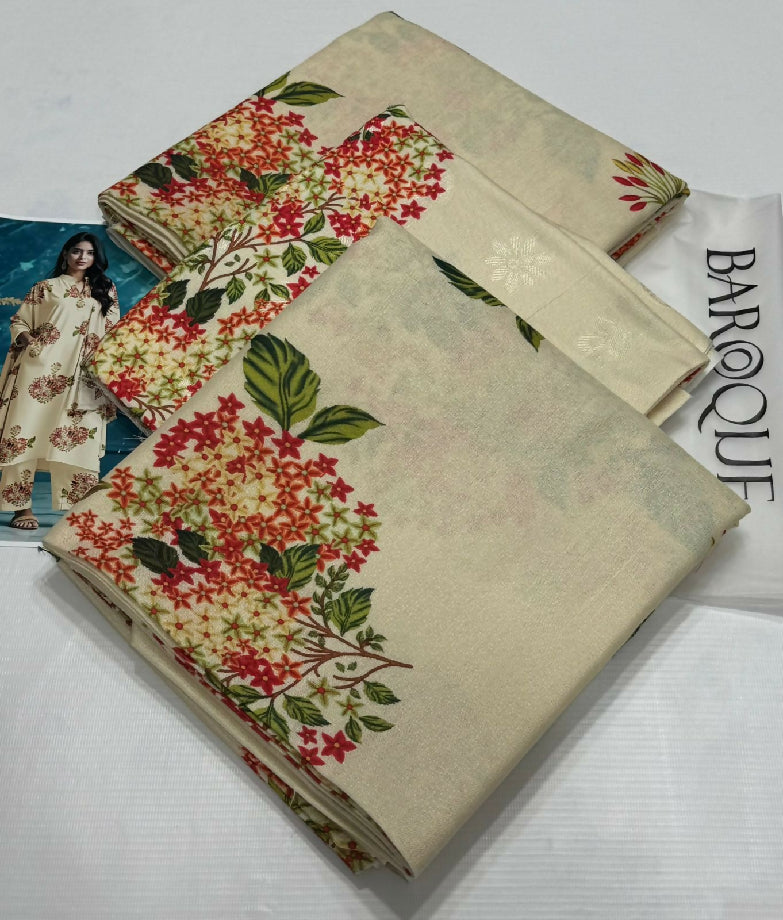 Unstitched PURE KARANDI Three Piece