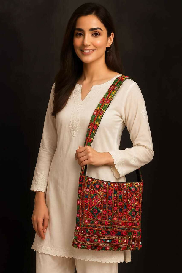 Antique mirror work bags