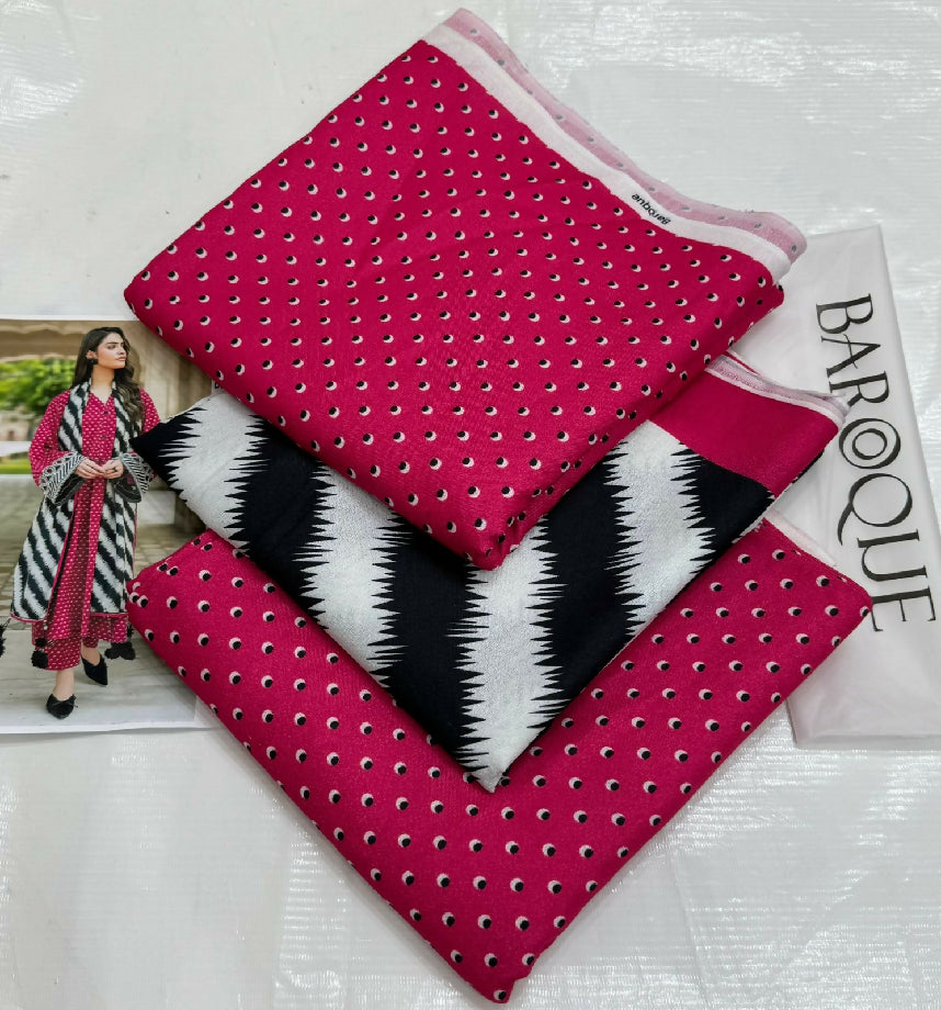 Unstitched PURE KARANDI Three Piece