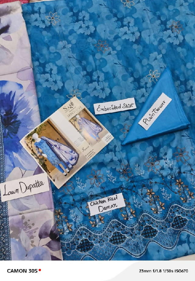 Dhagakari unstitched 3 piece