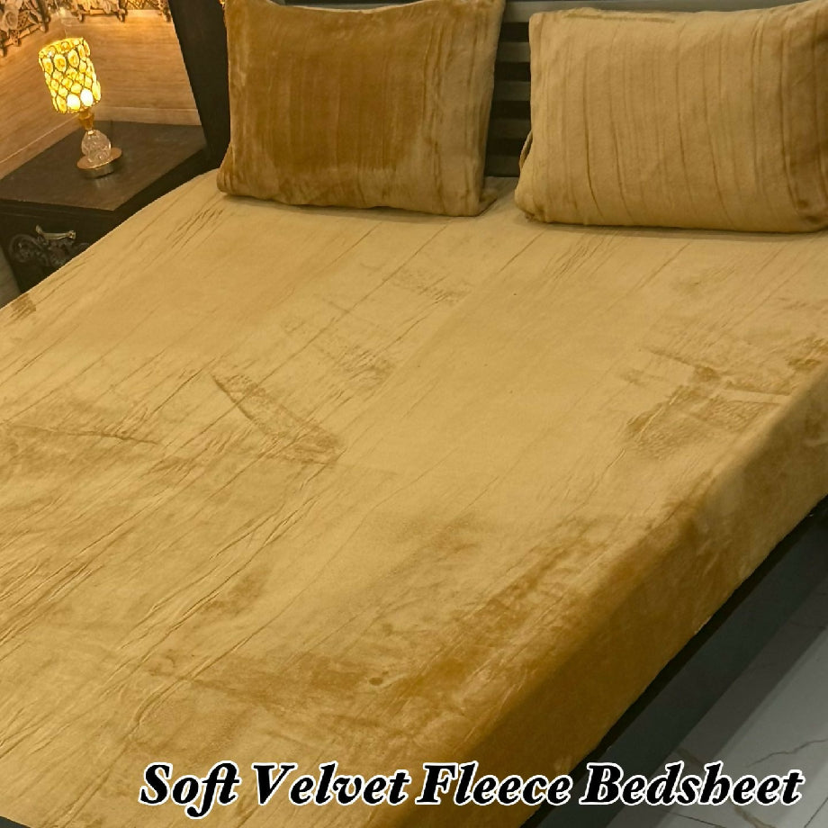 Soft velvet fleece bedsheet kingsize